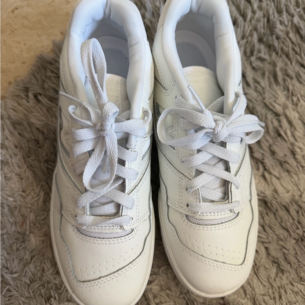 New Balance 550 Cream/White Leather Trainers - Picture 2 of 4